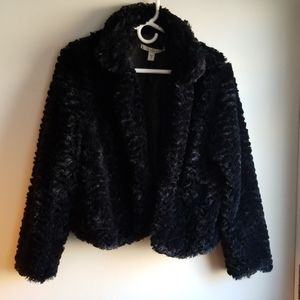 Faux-Fur Shrug,  Fall/Winter Black Faux-Fur,